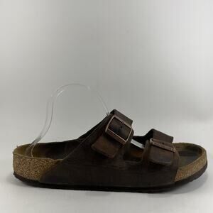 Birkenstock Arizona Sandals Mens Size 45 US Size 12-12.5 Oiled Leather Slides